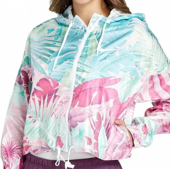 Nike Tropical/Floral Print Windbreaker Jacket - Picture 8 of 8